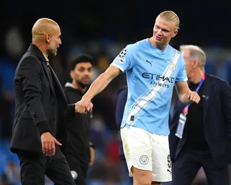Haaland Joins Exclusive Champions League 50-Goal Club, Hailed by Guardiola as Ronaldo and Lionel Messi's Fellow Monster